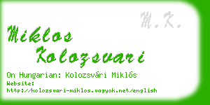 miklos kolozsvari business card